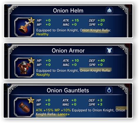 Onion Knight Refia (and Onion Slice) analysis : r/FFBraveExvius.